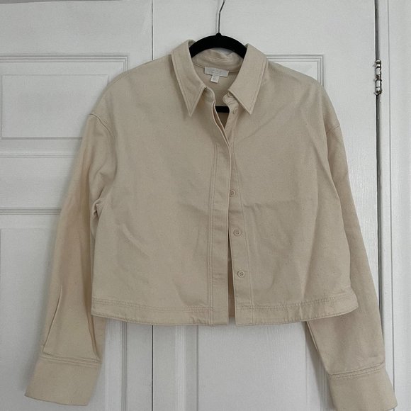 Cos Cropped Cotton Shirt, Size 2 / Small - Picture 2 of 5